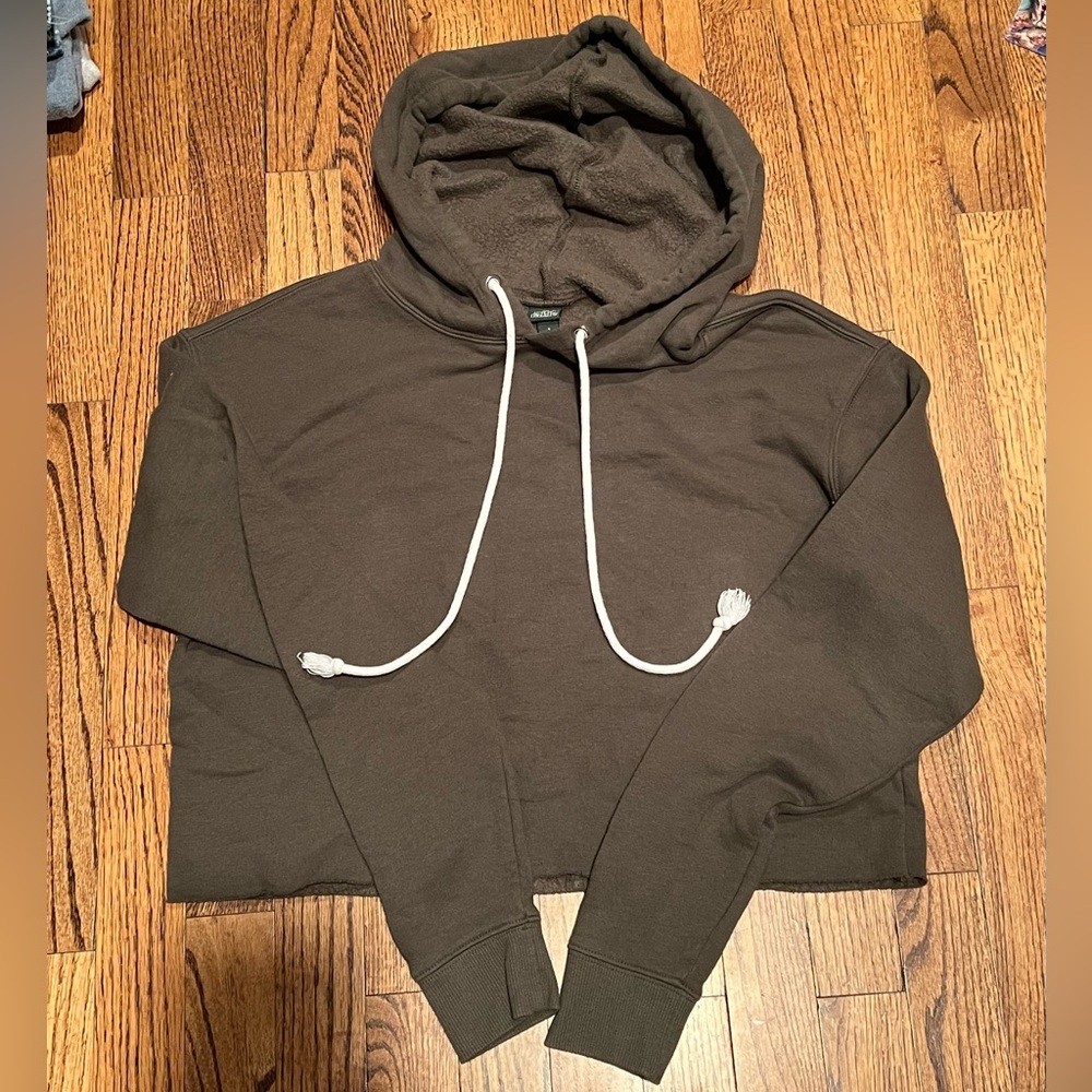 Small Wild Fable Tops | Wild Fable Cropped Hooded Sweatshirt Olive